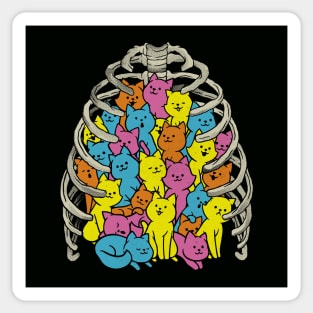 Neko Cat Ribcage Colorful by Tobe Fonseca Sticker